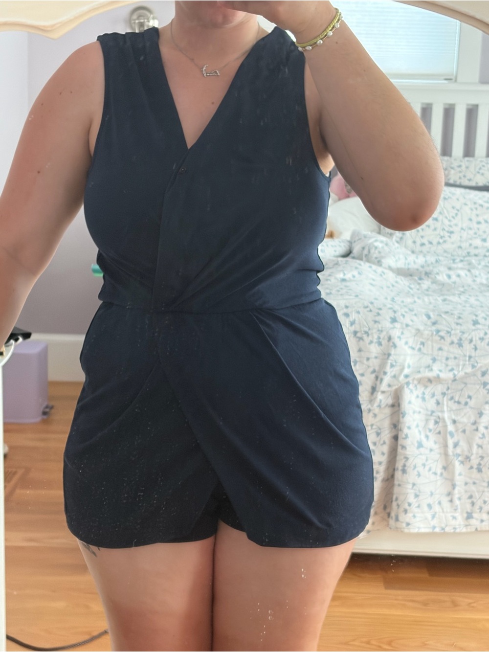 Navy Sleeveless Romper